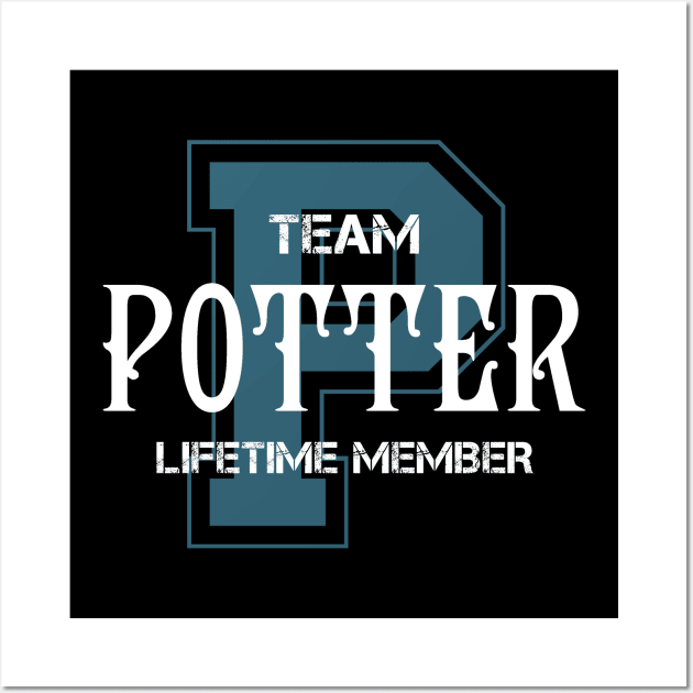 Team POTTER Lifetime Member Wall Art by HarrisonAlbertinenw